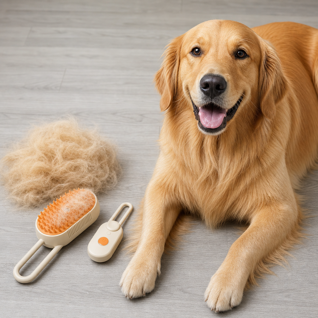Electric Steam Pet Grooming Brush