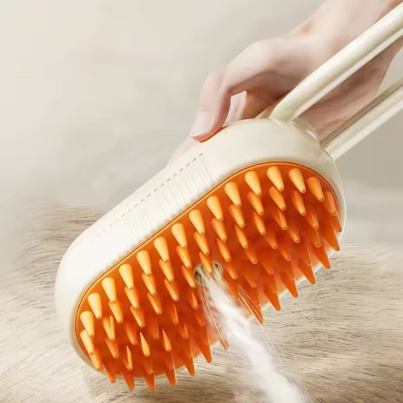 Electric Steam Pet Grooming Brush