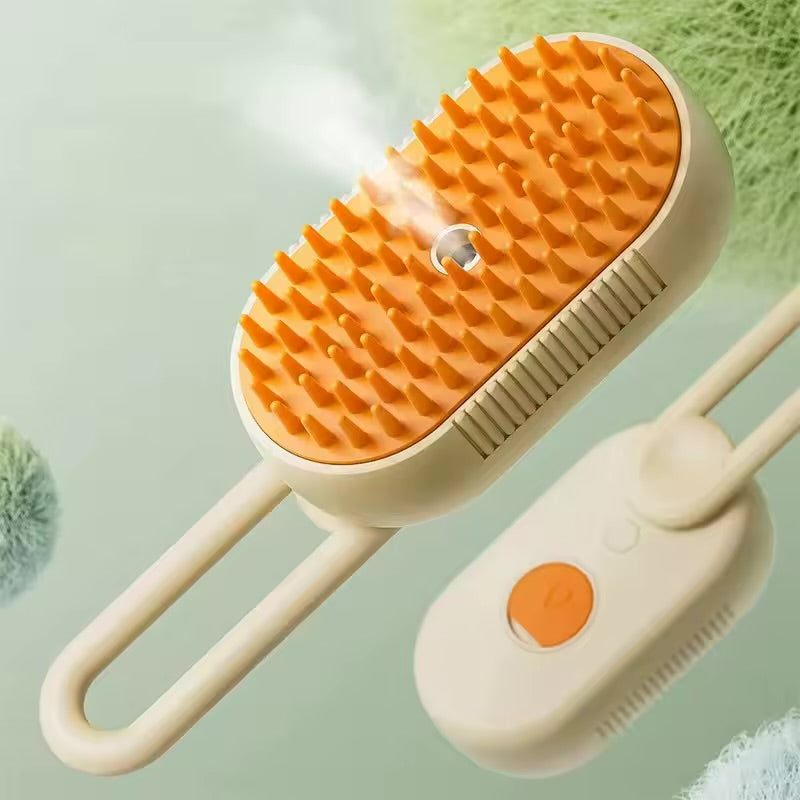 Electric Steam Pet Grooming Brush