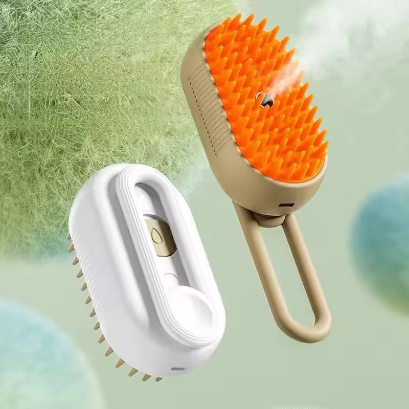 Electric Steam Pet Grooming Brush